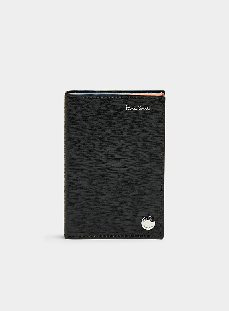 Paul Smith Black Pivot natural-tone card holder for men