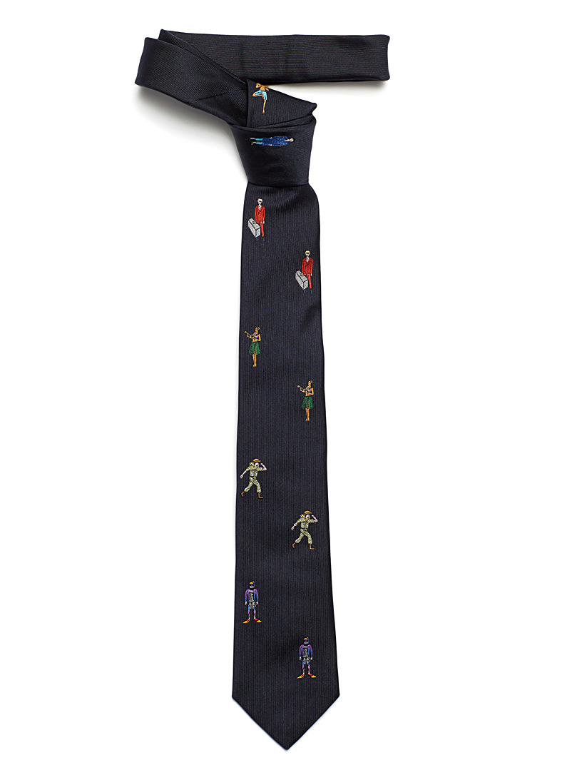 Cravate Paul Smith Collection 'Marine Et Rose Britannique' - Soie - Fabriquée En Angleterre
