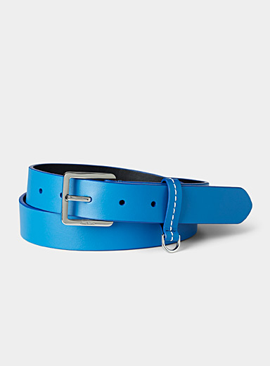 Electric blue underside belt | Paul Smith | Dressy Belts for Men | Simons
