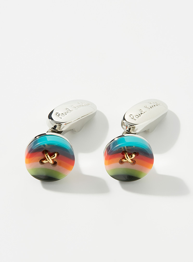 Paul Smith Assorted Striped button cufflinks for men