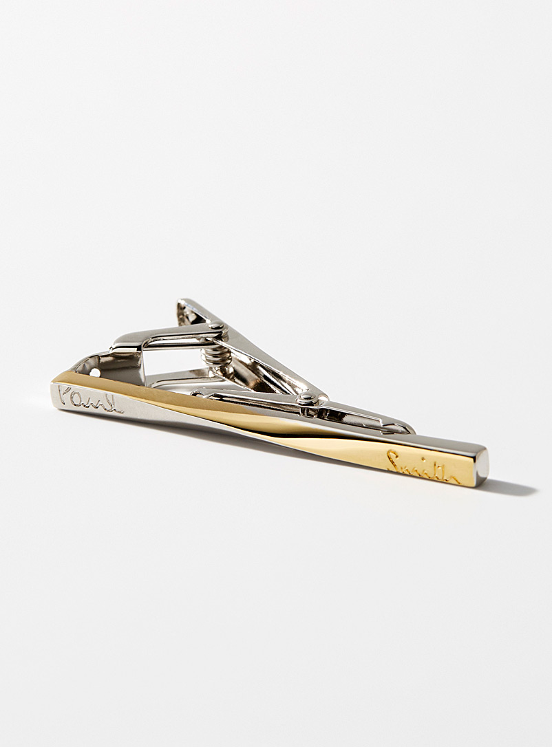 Paul Smith Assorted Two-tone twisted-like tie clip for men