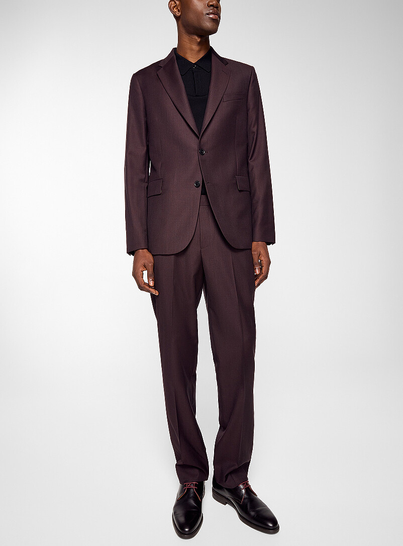 Burgundy Pure Wool Suit
