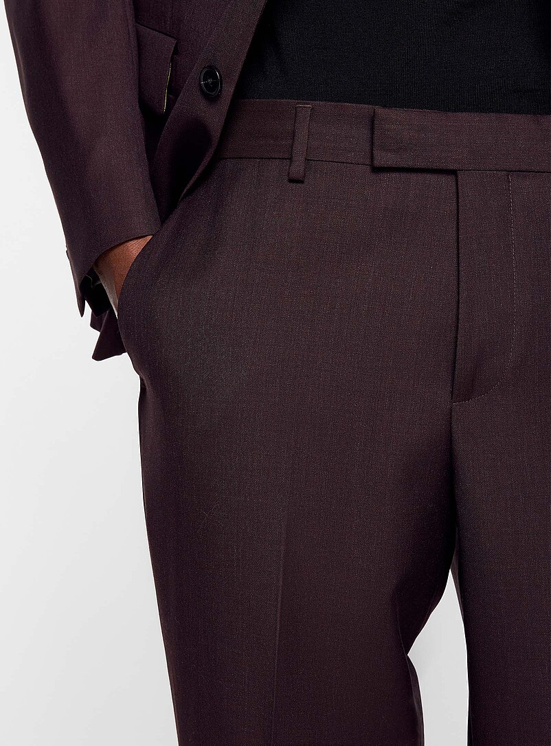 Burgundy pure wool suit product image 2
