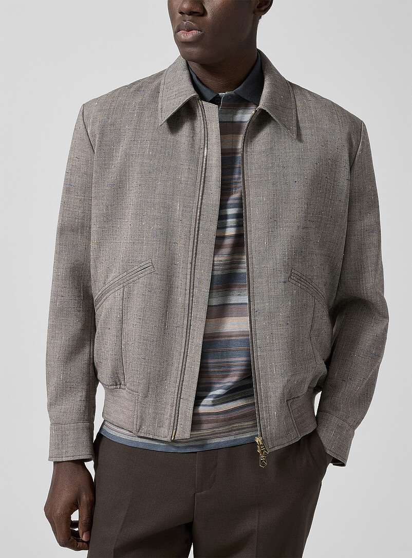 Speckled Wool-Blend Jacket