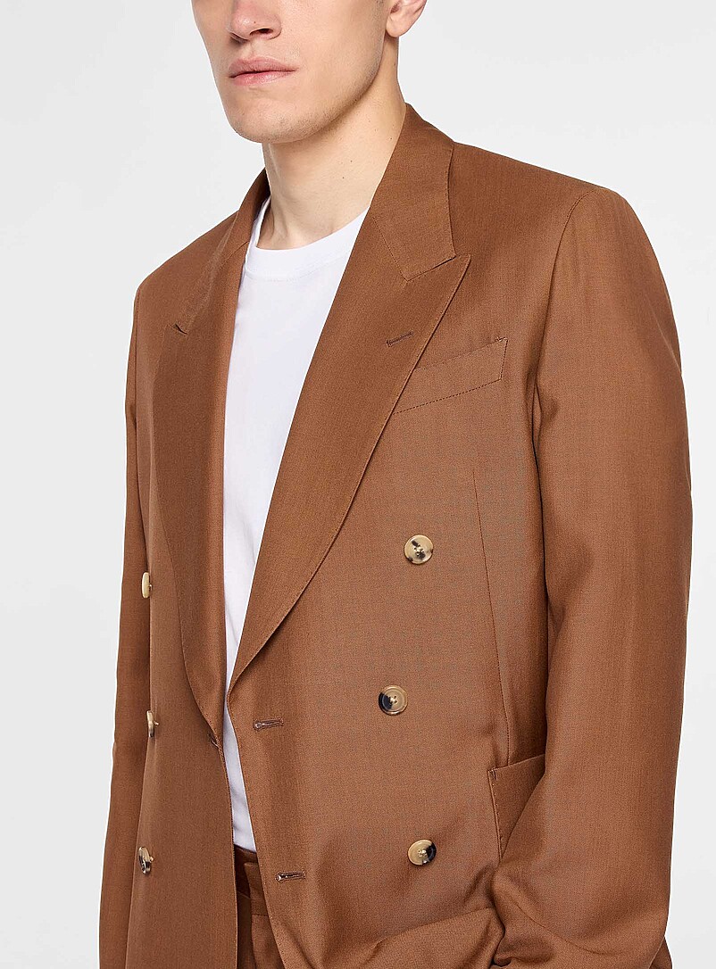 Hazelnut double-breasted blazer product image 2