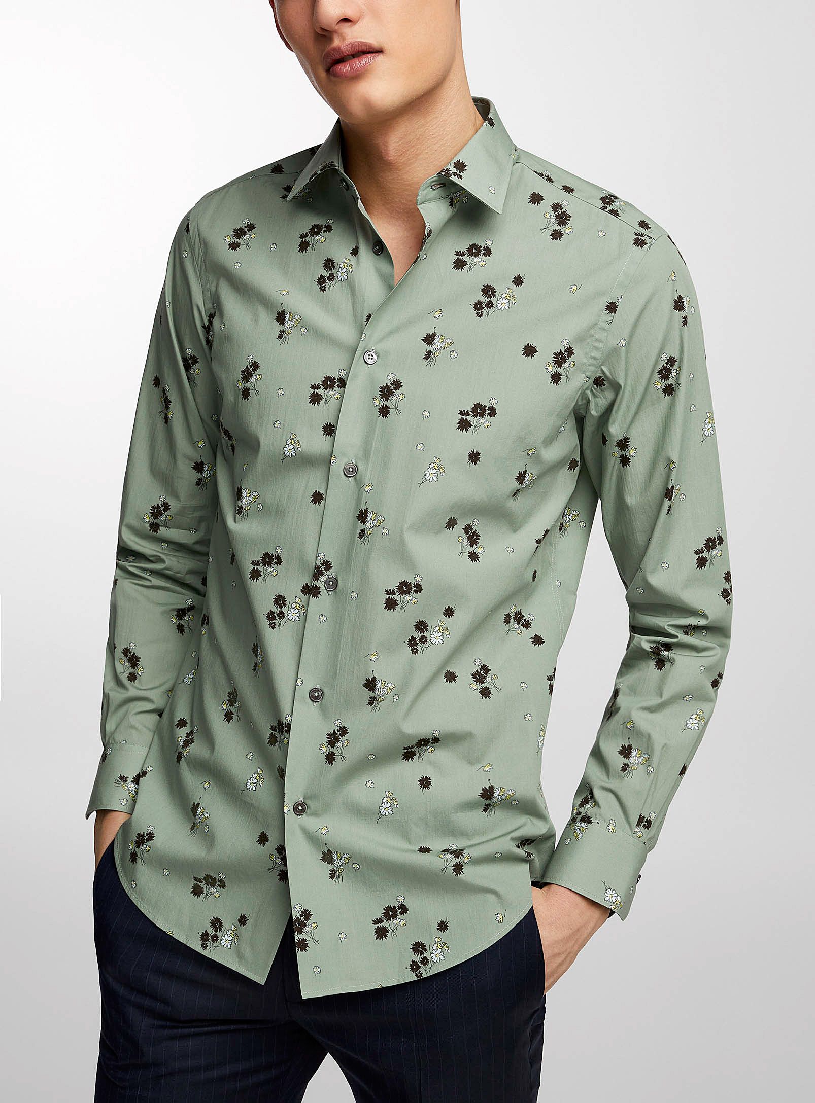 Paul Smith - Men's Spring flowers poplin shirt