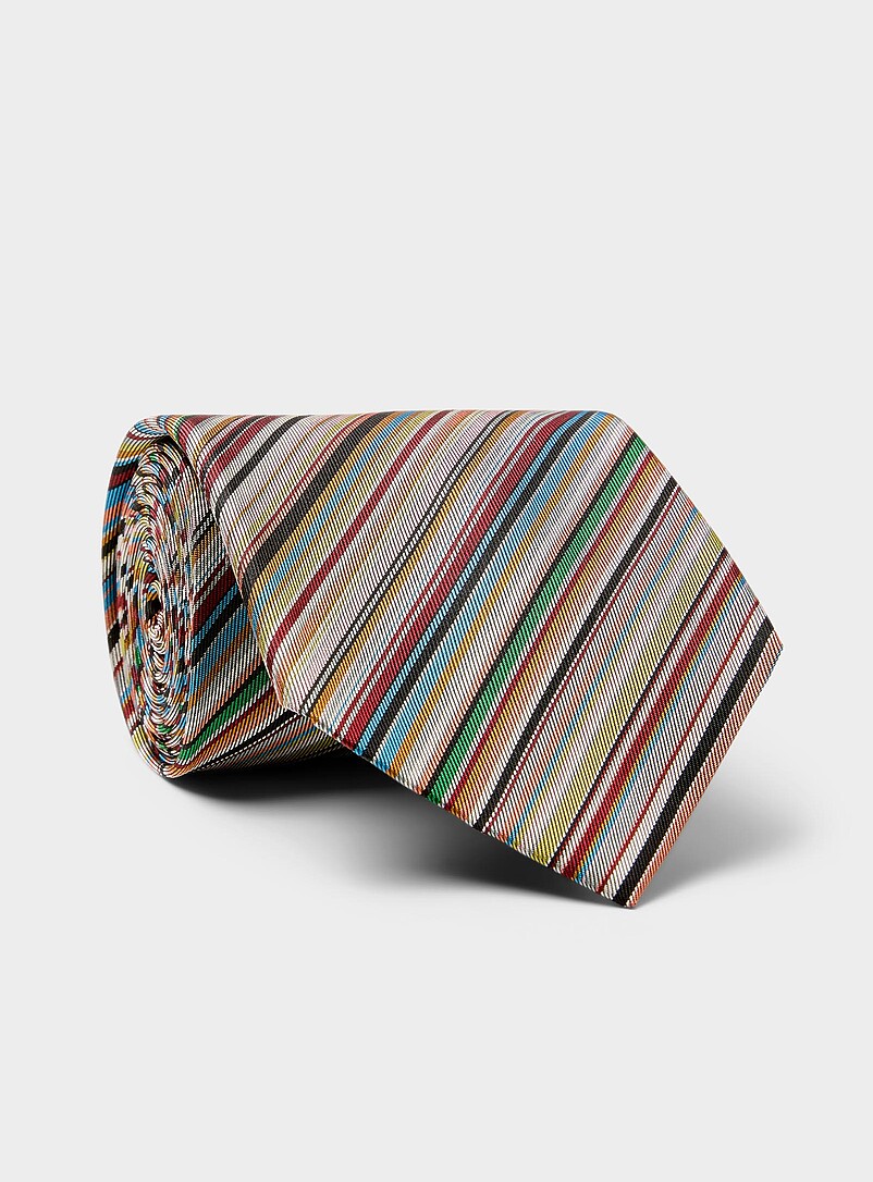 Colourful pure silk tie product image (primary)
