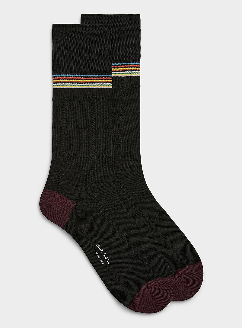 Accent-striped dress socks product image (primary)