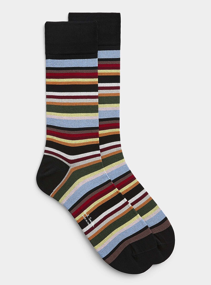 Colourful striped dress socks product image (primary)