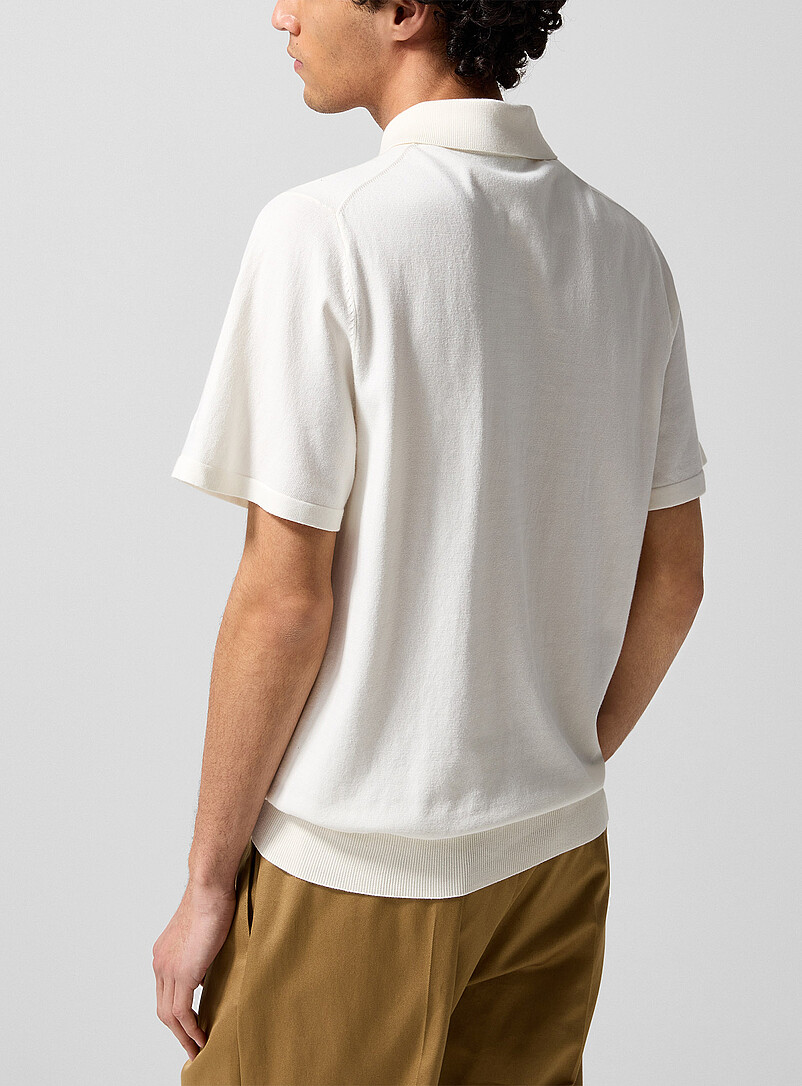 Contrast piping knit polo shirt product image 2