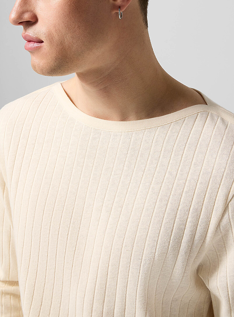 Ribbed boat neck sweater product image 2