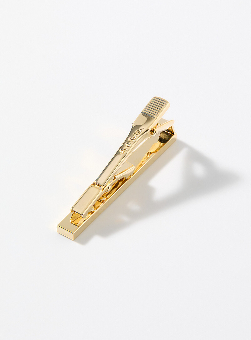 Golden and mother-of-pearl lines tie clip product image 2