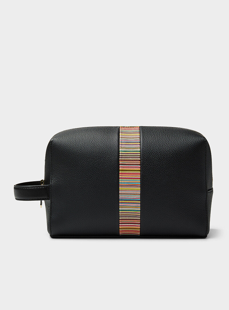 Signature stripes leather travel case product image (primary)