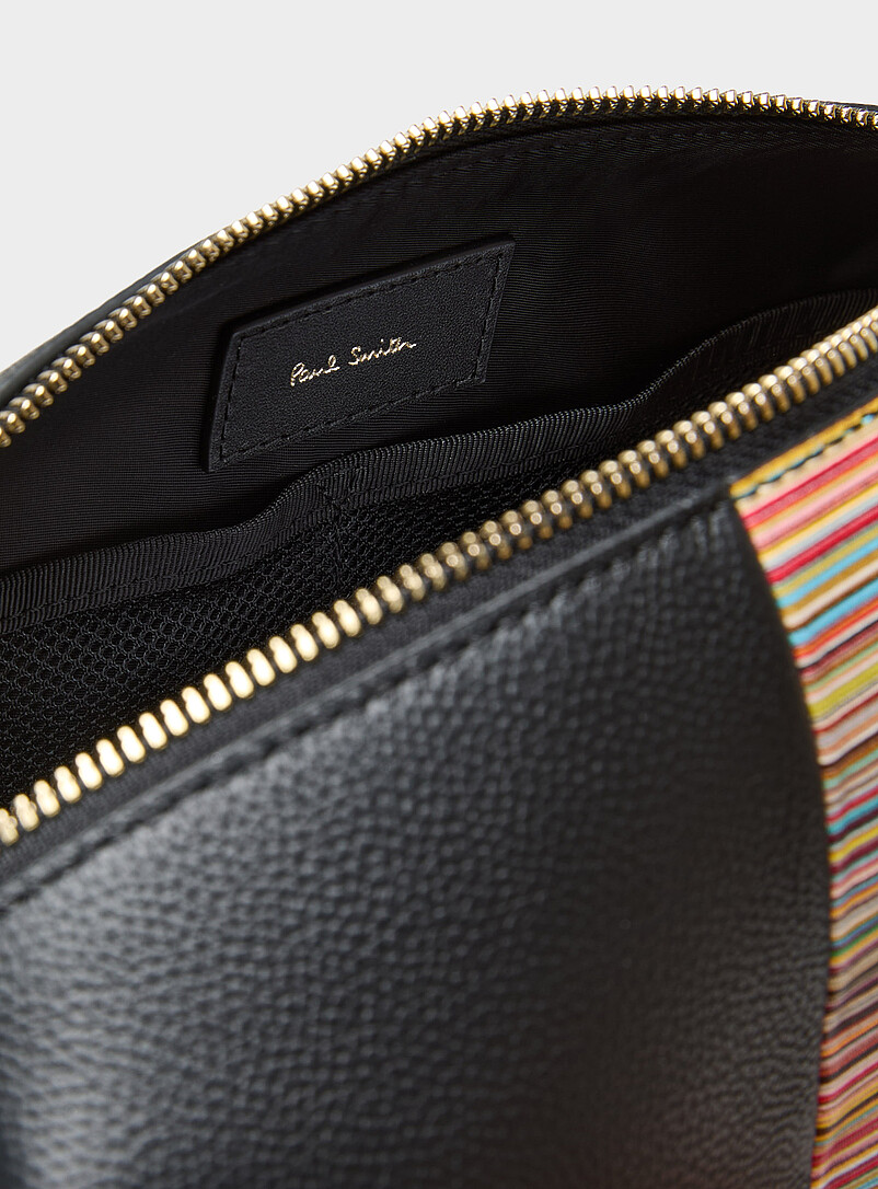 Signature stripes leather travel case product image 3