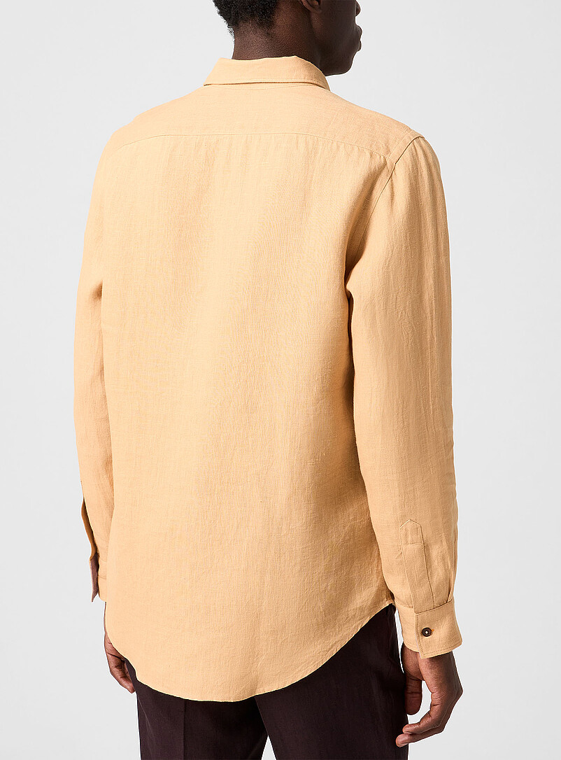 Embroidered fish pure linen shirt product image 3