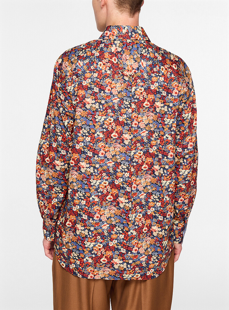 Blue and orange flower field shirt product image 3