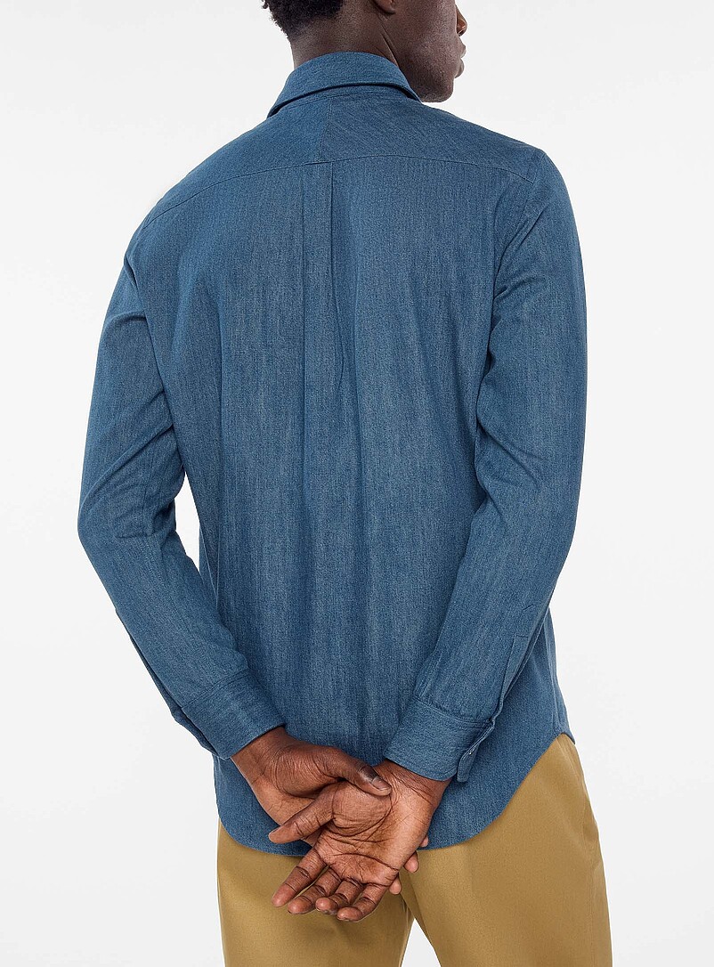 Embroidered colours flowy twill shirt product image 3