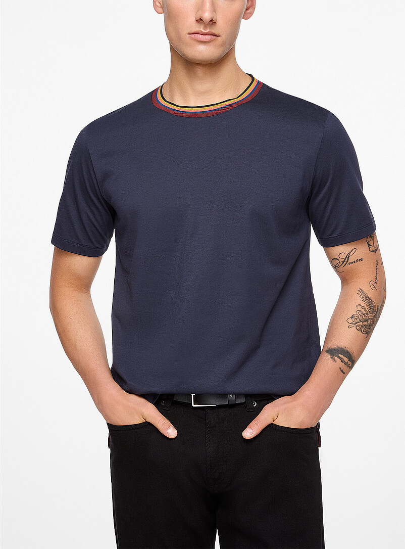 Signature Striped Collar T-Shirt