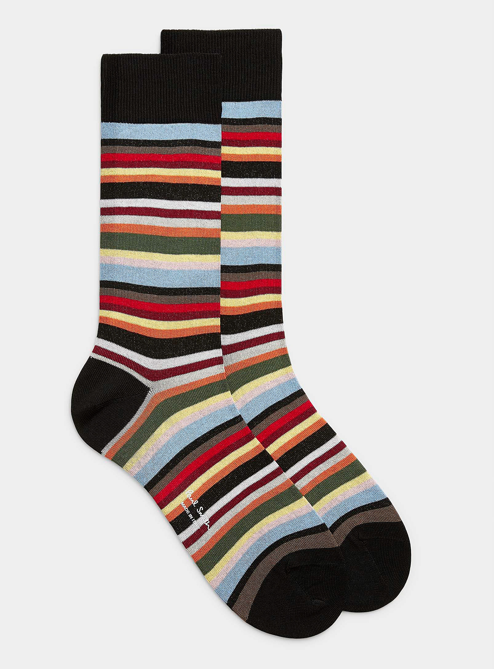 Paul Smith Candy Stripe Sock In Black