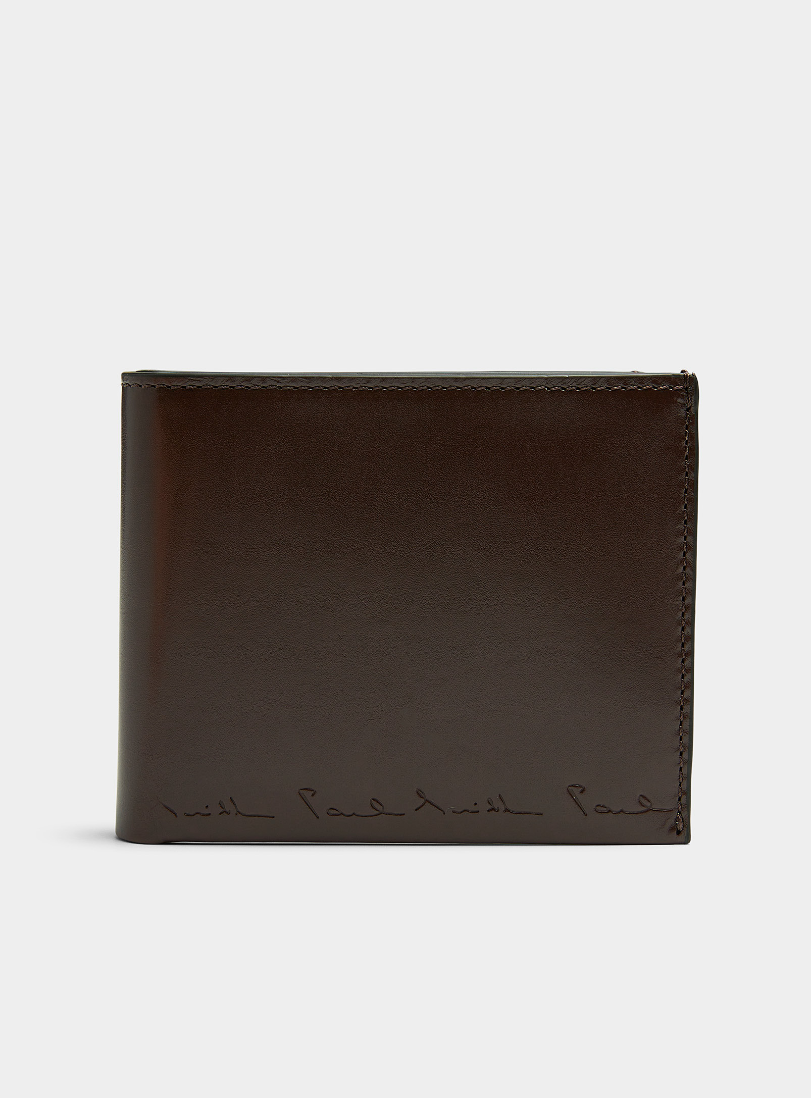 Paul Smith - Men's Smooth brown leather wallet