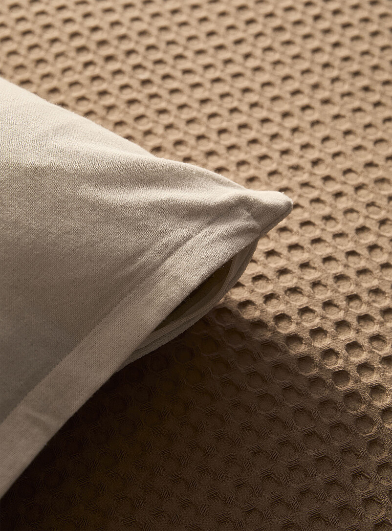 Simons Maison: Le coussin d&eacute;houssable ivoire motifs brod&eacute;s 45 x 45 cm &Eacute;cru &agrave; motifs