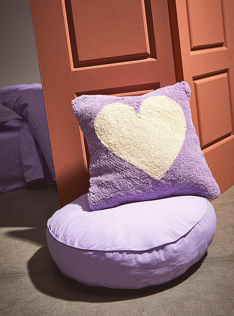 Simons Maison Lilacs Heart tufted cushion 40 x 40 cm