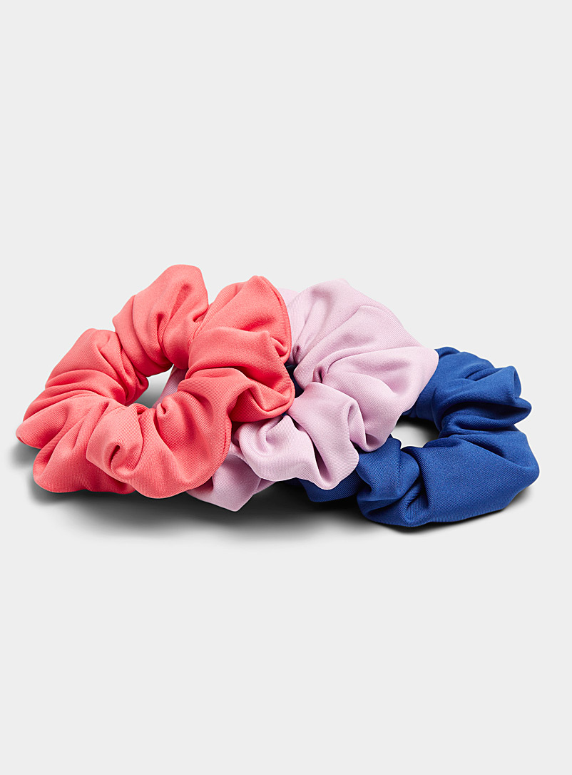 I.FIV5 Pink Recycled scrunchie Set of 3 for women