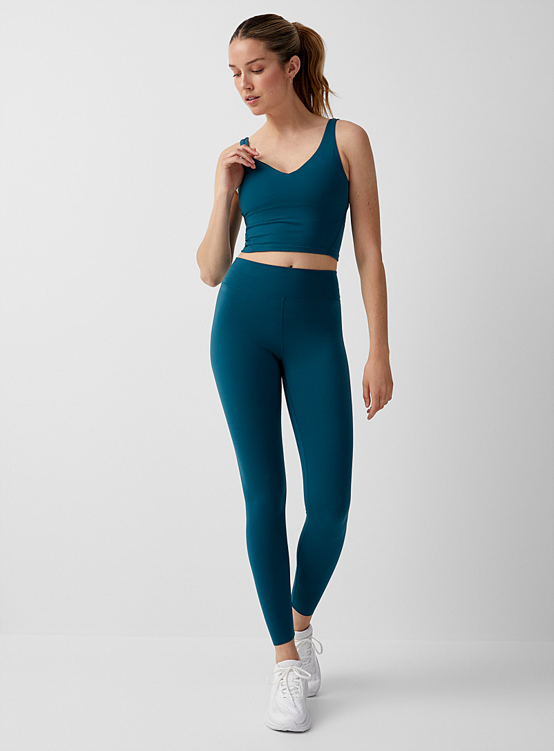 I.FIV5: Le legging taille haute nylon recyclé Vert émeraude pour femme
