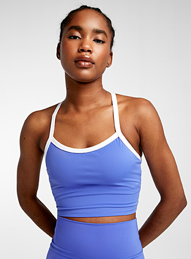 Yoga Top with Bra Cross Back 2 In 1 Set Sleeveless Yoga Shirt Singlet Women Tank  Top Gym Running Training Fitness Sport Tops