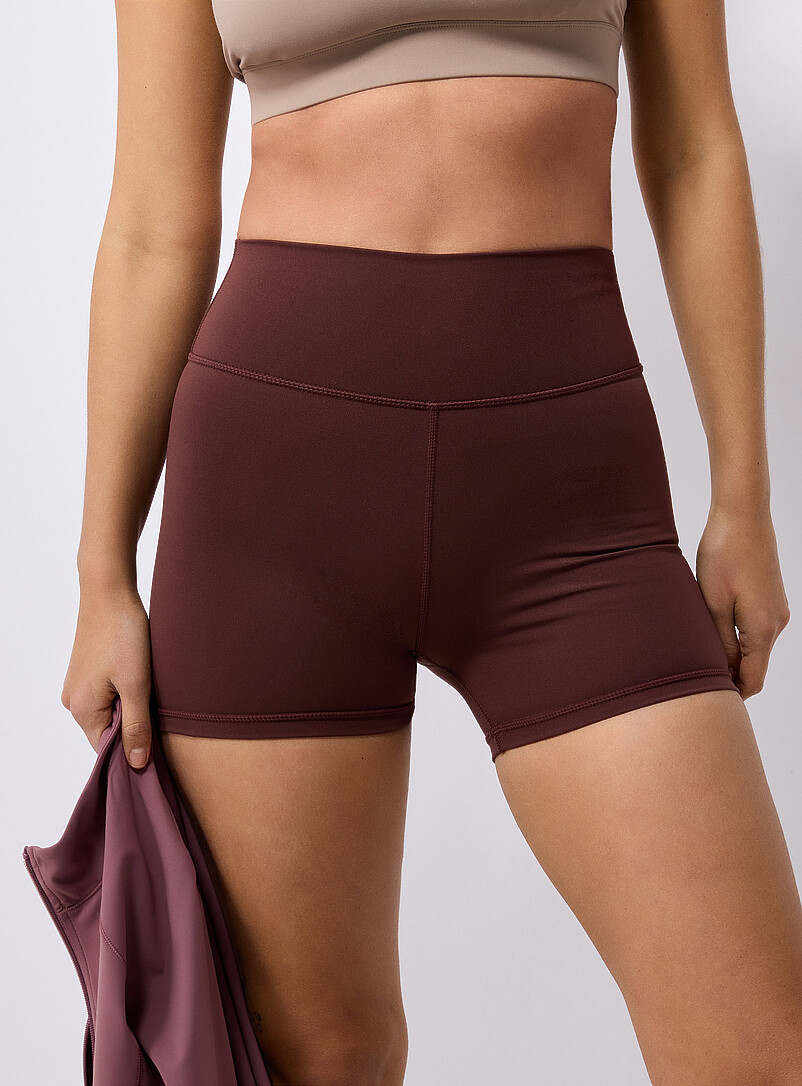I.FIV5 Black High-rise velvety bike short 3" length for women