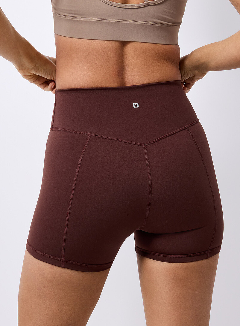 I.FIV5 Black High-rise velvety bike short 3" length for women