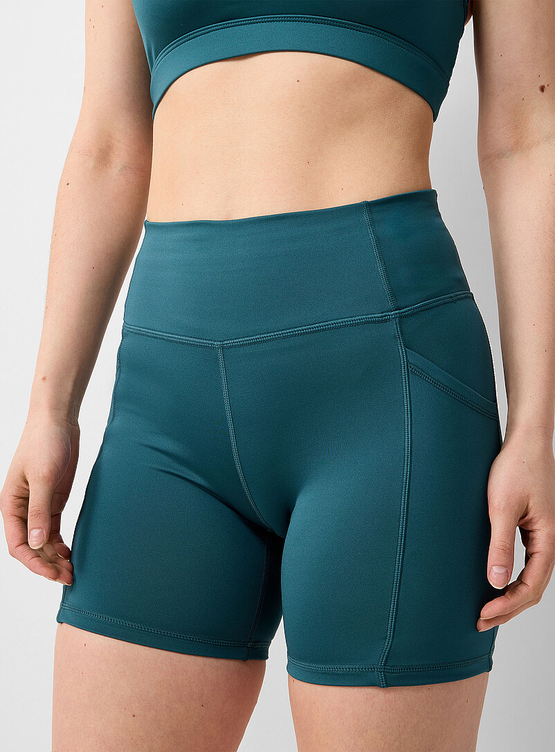I.FIV5: Le cuissard taille haute &agrave; poches Longueur 6" Noir pour femme
