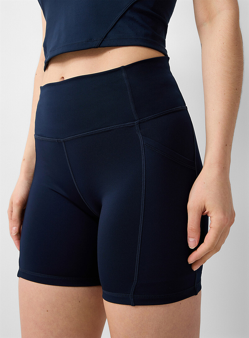 I.FIV5: Le cuissard taille haute &agrave; poches Longueur 6" Noir pour femme