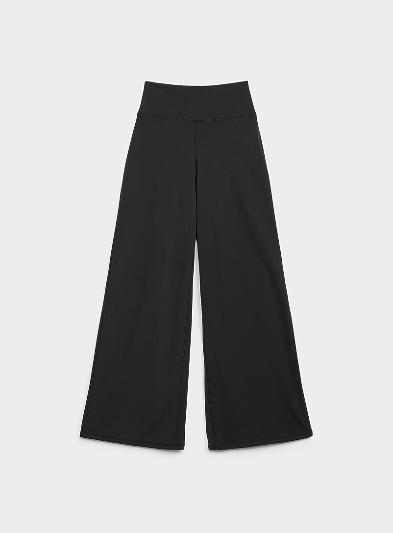 I.FIV5: Le pantalon large toucher velout&eacute; Bleu marine - Bleu nuit pour femme