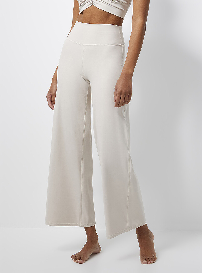 I.FIV5 Navy/Midnight Blue Velvety wide-leg pant for women