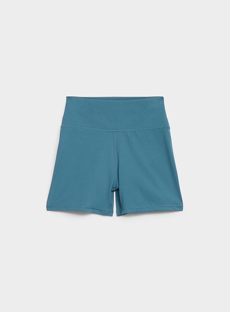 I.FIV5: Le cuissard toucher velout&eacute; taille haute Longueur 3,5 po Sarcelle - Turquoise pour femme