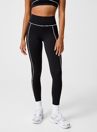 Le legging lis&eacute;r&eacute;s blancs toucher velout&eacute; Longueur 27 po