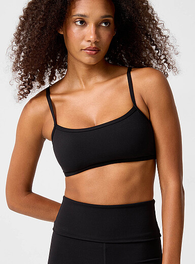 I.FIV5: Le soutien encolure carr&eacute;e toucher velout&eacute; Maintien l&eacute;ger Noir pour femme