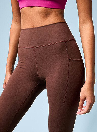 Velvety adjustable-waist pocket legging Length : 28" product image 3