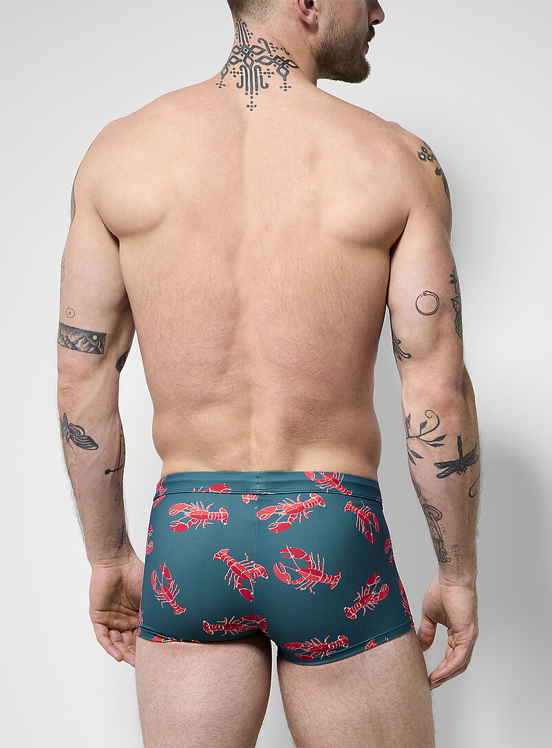 Printed fitted swim trunk product image 2