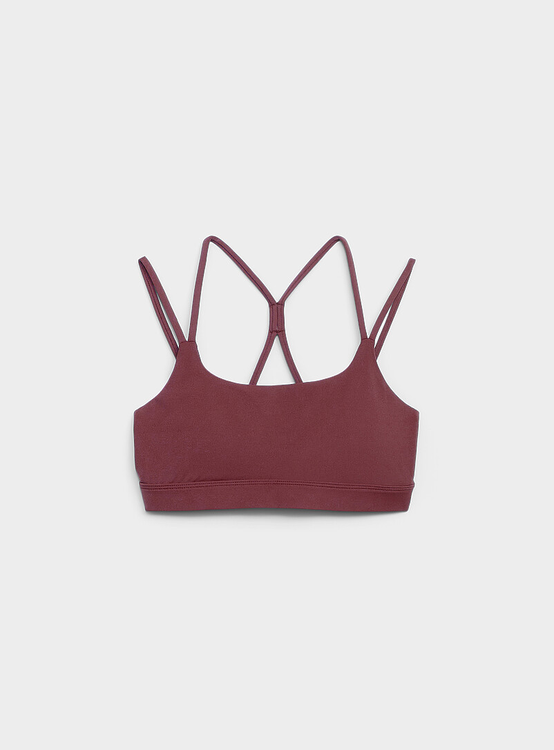 Velvety multi-strap straight-neck sports bra product image 3