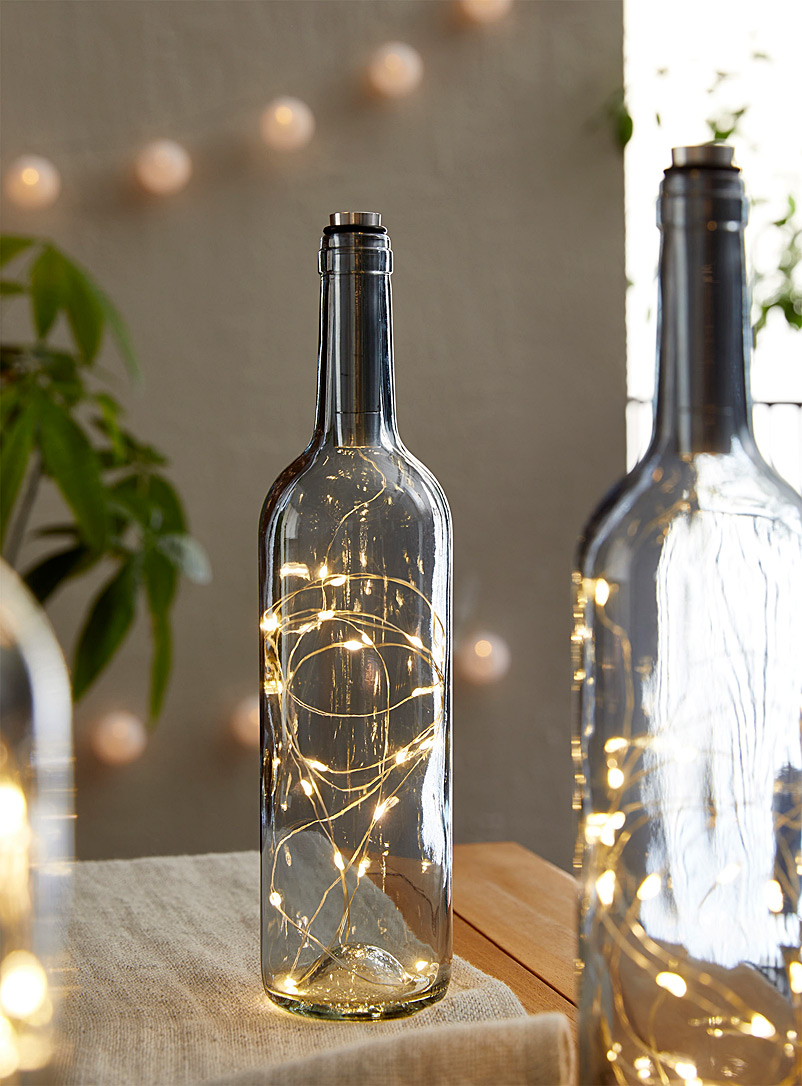 Simons Maison Grey Glass bottle lantern