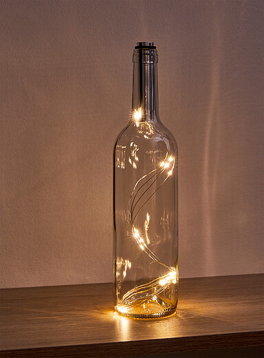 Glass bottle lantern