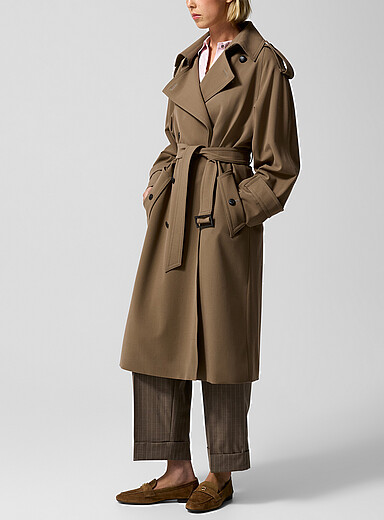 Le trench fluide pure laine vierge