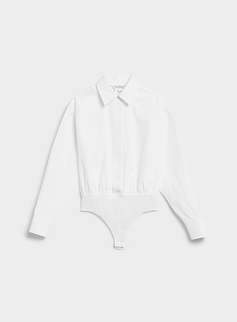 Poplin shirt-style bodysuit product image 3