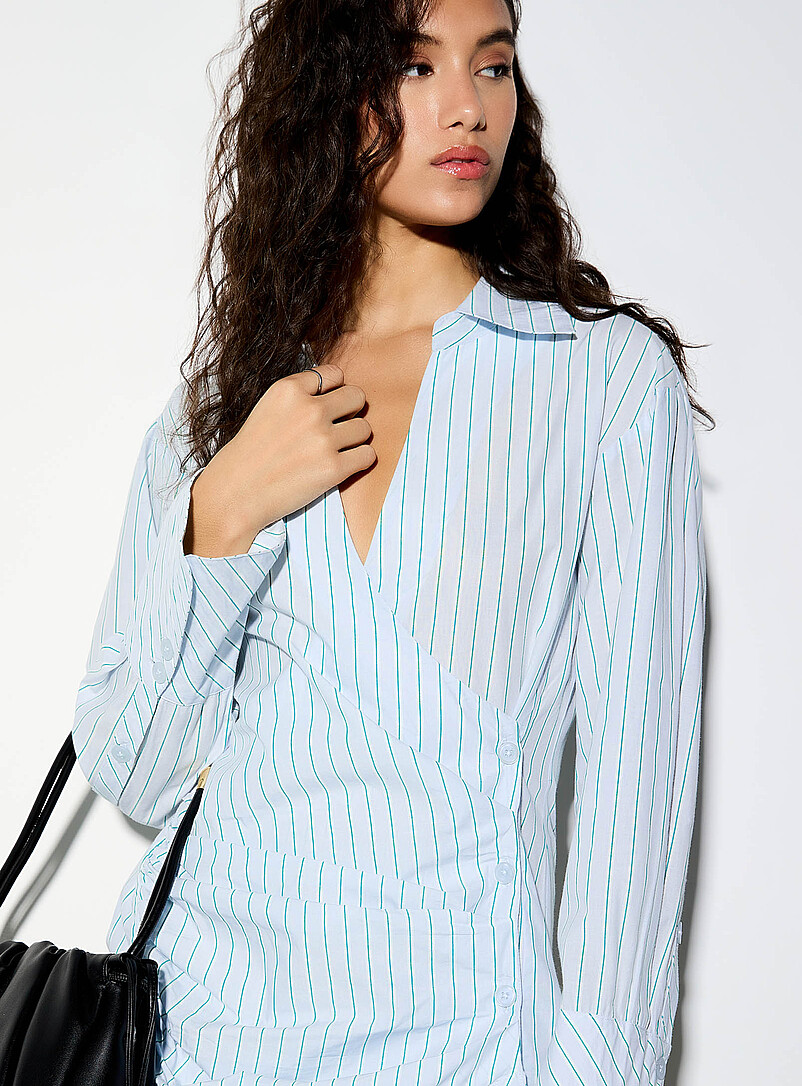 Draped wrap minidress product image 2