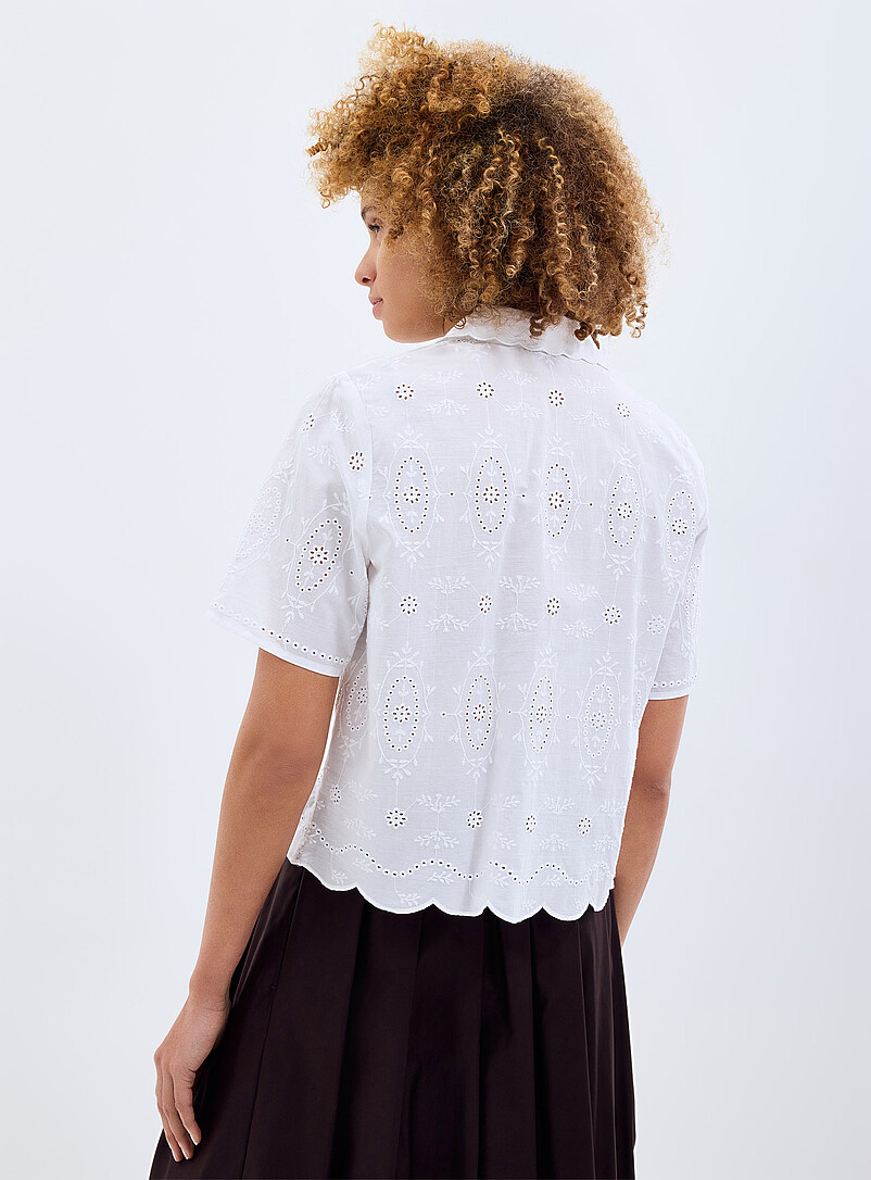 Scalloped collar broderie anglaise shirt product image 3