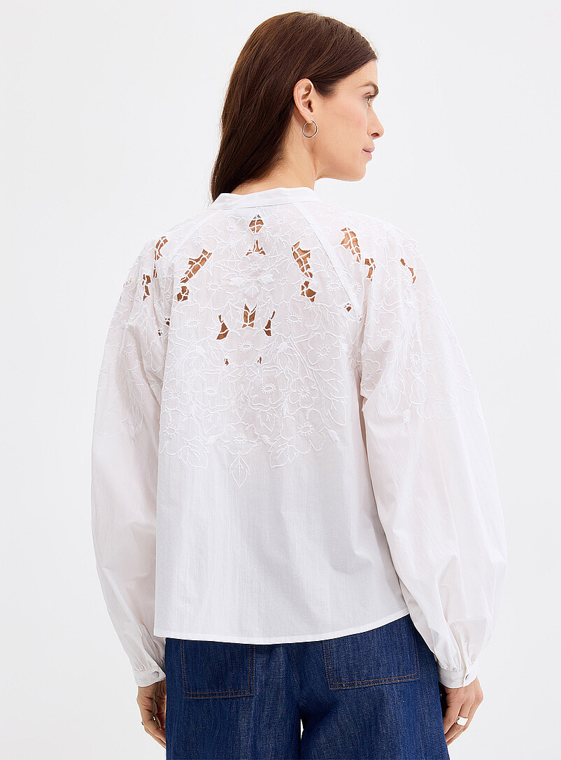 Richelieu embroidery stand-collar blouse product image 3