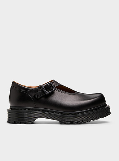 Dr. Martens Black Rejena asymmetric leather Mary Jane shoes Women for women