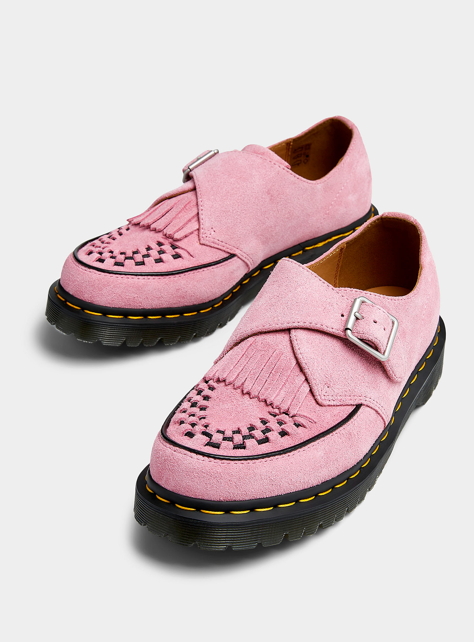 Shop Dr. Martens' Ramsey Monk Klt Shoes Men In Dusky Pink